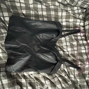 Vixen by Micheline Pitt Bad Girl Black Vegan Leather Top